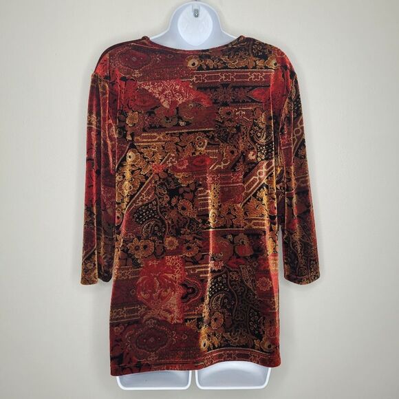 vintage 90s y2k witchy whimsigoth Stevie Nicks velvet top size 14/16 - Picture 2 of 6
